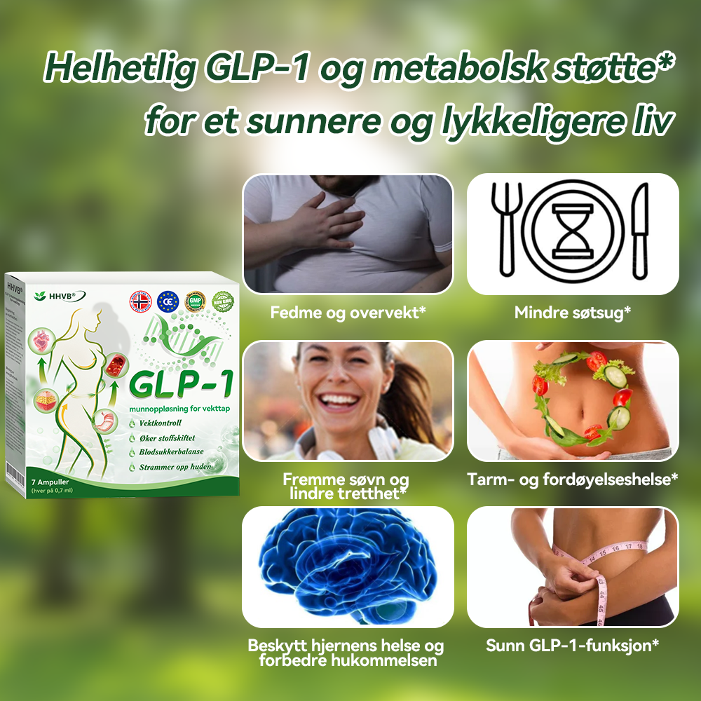 Offisiell butikk | 𝑯𝑯𝑽𝑩®👩⚕️🥇GLP-1 vekttap oral løsning Bare én gang i uken, synlige resultater på 7 dager ✅ For fedme, hjerte- og karsykdommer, diabetes, søvnapné, leddproblemer og mer