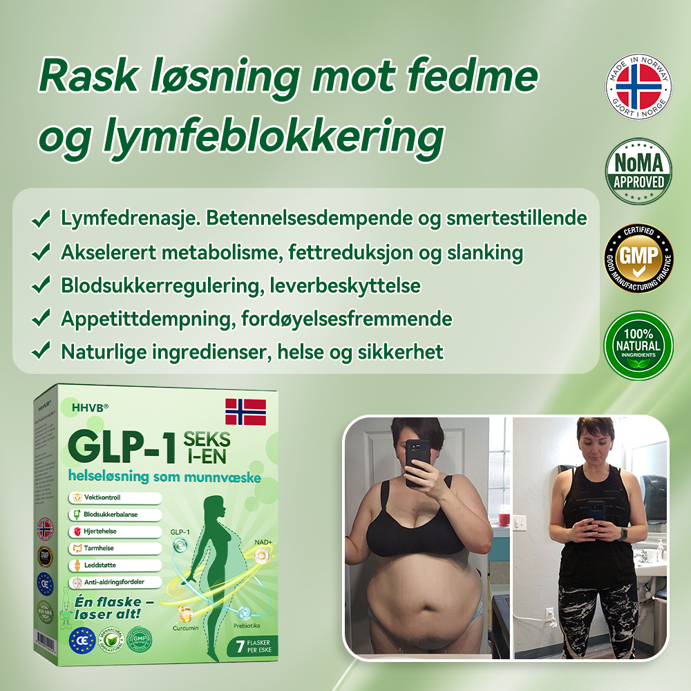 𝑶𝒇𝒇𝒊𝒄𝒊𝒂𝒍 𝑺𝒕𝒐𝒓𝒆 | 𝑯𝑯𝑽𝑩®👩⚕️𝐺𝐿𝑃-𝟏 Seks-i-én helseløsning som munnvæske (Kun én gang i uken – synlige resultater på 7 dager) ✅ For overvekt, hjerte- og karhelse, diabetes, søvnapné, leddplager og mer
