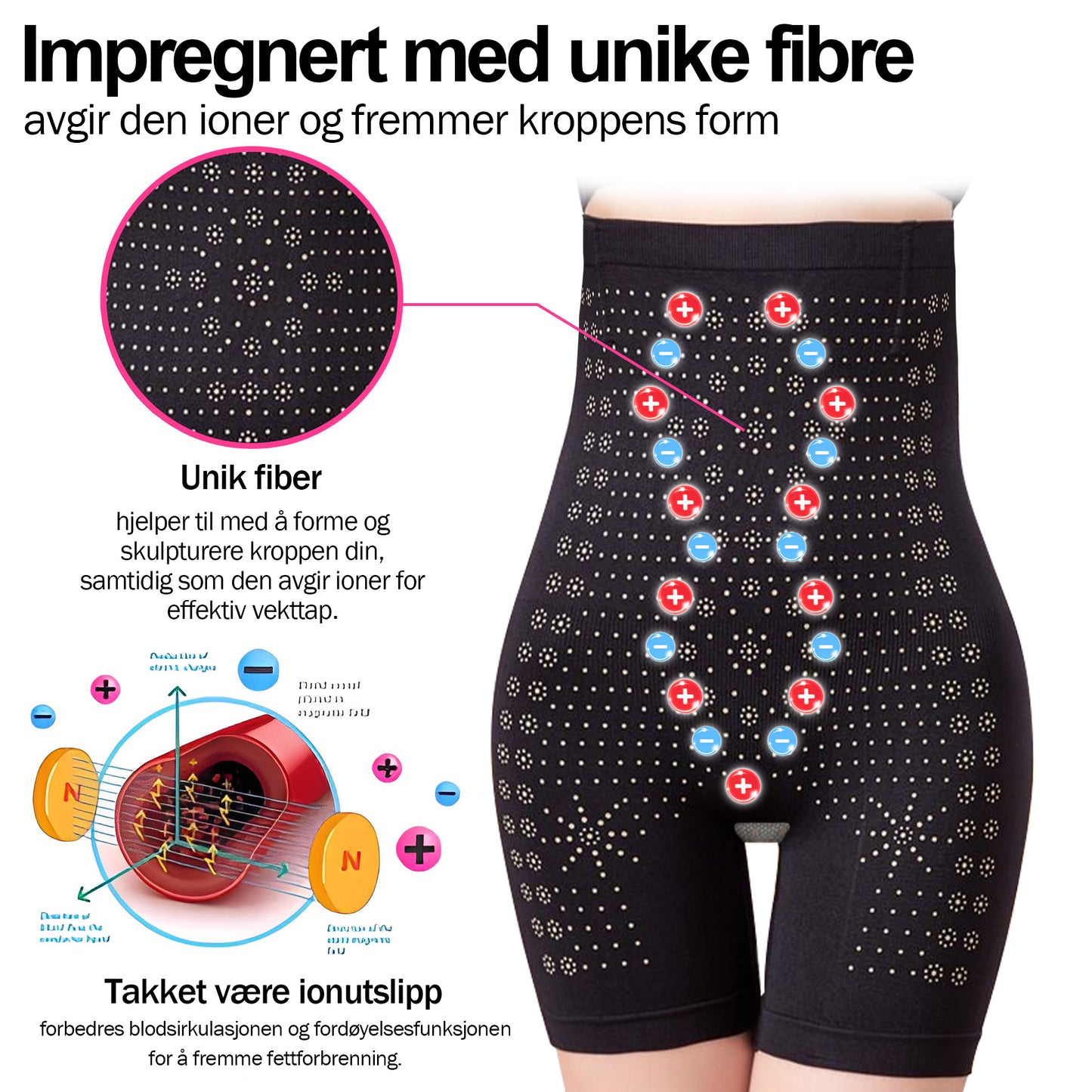 𝑷𝑬𝑨𝑹𝑳𝑴𝑶𝑶𝐍™ Isesilke Ionfiber Reparerende og Formende Shorts 👨⚕️Fettforbrenning, oppstramming av huden, fremmer blodsirkulasjon og lymfedrenasje for helhetlig helse