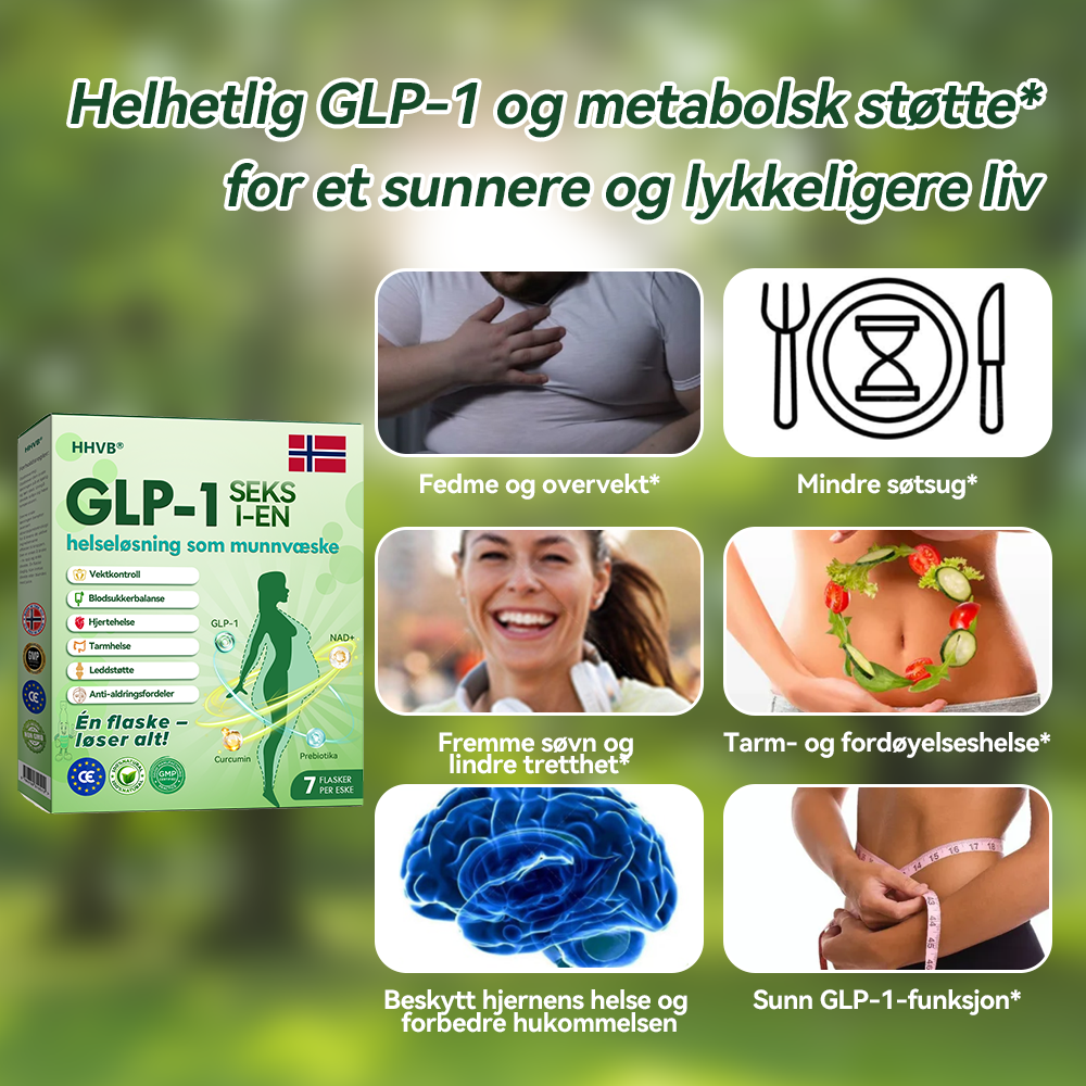 𝑶𝒇𝒇𝒊𝒄𝒊𝒂𝒍 𝑺𝒕𝒐𝒓𝒆 | 𝑯𝑯𝑽𝑩®👩⚕️𝐺𝐿𝑃-𝟏 Seks-i-én helseløsning som munnvæske (Kun én gang i uken – synlige resultater på 7 dager) ✅ For overvekt, hjerte- og karhelse, diabetes, søvnapné, leddplager og mer