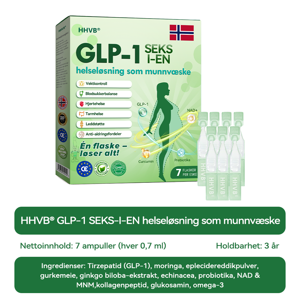 𝑶𝒇𝒇𝒊𝒄𝒊𝒂𝒍 𝑺𝒕𝒐𝒓𝒆 | 𝑯𝑯𝑽𝑩®👩⚕️𝐺𝐿𝑃-𝟏 Seks-i-én helseløsning som munnvæske (Kun én gang i uken – synlige resultater på 7 dager) ✅ For overvekt, hjerte- og karhelse, diabetes, søvnapné, leddplager og mer