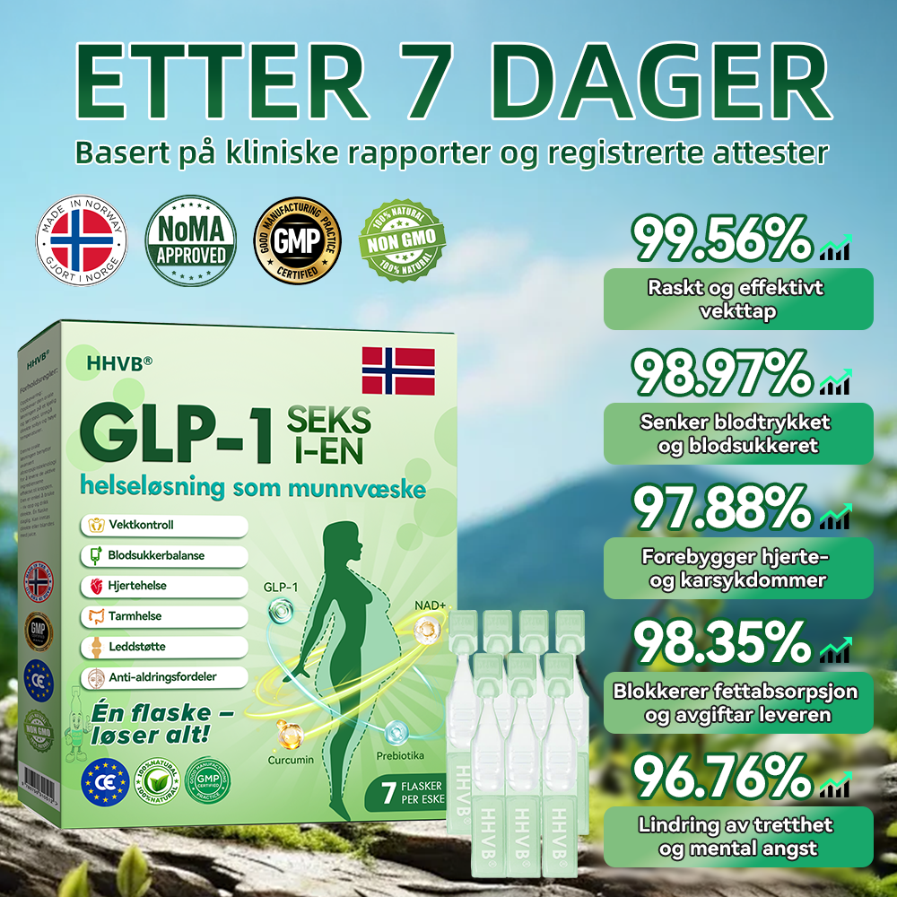 𝑶𝒇𝒇𝒊𝒄𝒊𝒂𝒍 𝑺𝒕𝒐𝒓𝒆 | 𝑯𝑯𝑽𝑩®👩⚕️𝐺𝐿𝑃-𝟏 Seks-i-én helseløsning som munnvæske (Kun én gang i uken – synlige resultater på 7 dager) ✅ For overvekt, hjerte- og karhelse, diabetes, søvnapné, leddplager og mer