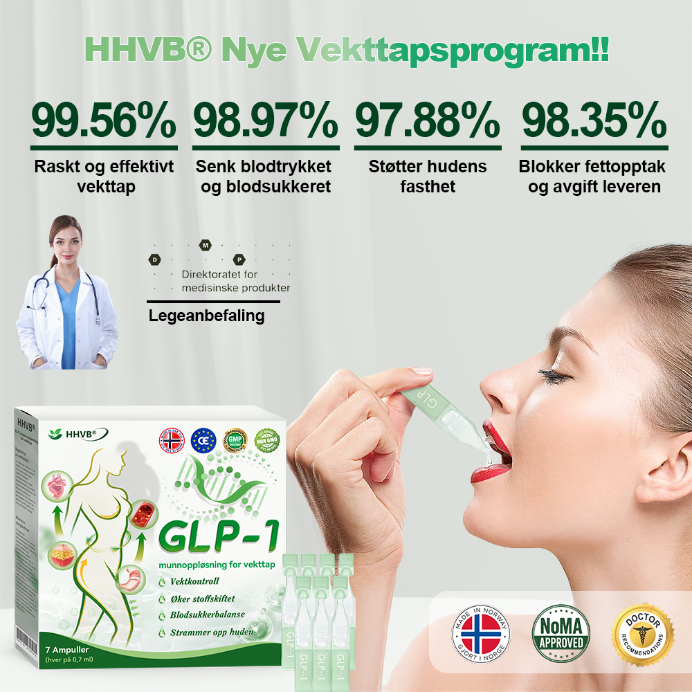 Offisiell butikk | 𝑯𝑯𝑽𝑩®👩‍⚕️🥇GLP-1 vekttap oral løsning  Bare én gang i uken, synlige resultater på 7 dager ✅ For fedme, hjerte- og karsykdommer, diabetes, søvnapné, leddproblemer og mer